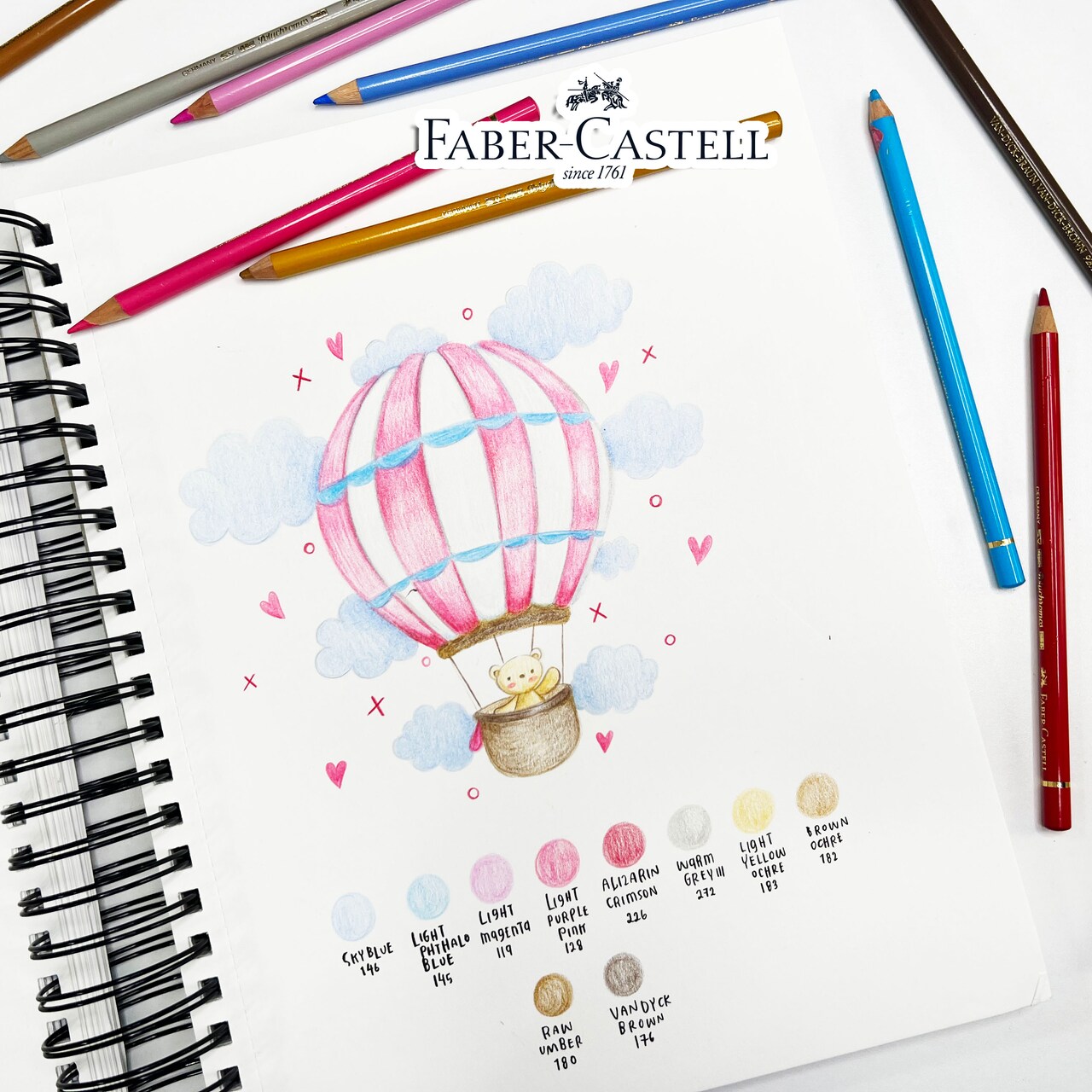 Draw a Cute Air Balloon with Faber-Castell - Free Online